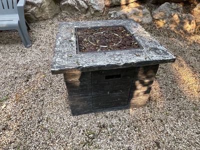Gas Firepit with cover