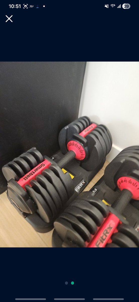 Pair of adjustable dumbells 52.5 lbs each