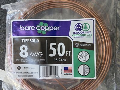 100 ft of South Wire Bare Copper Wire