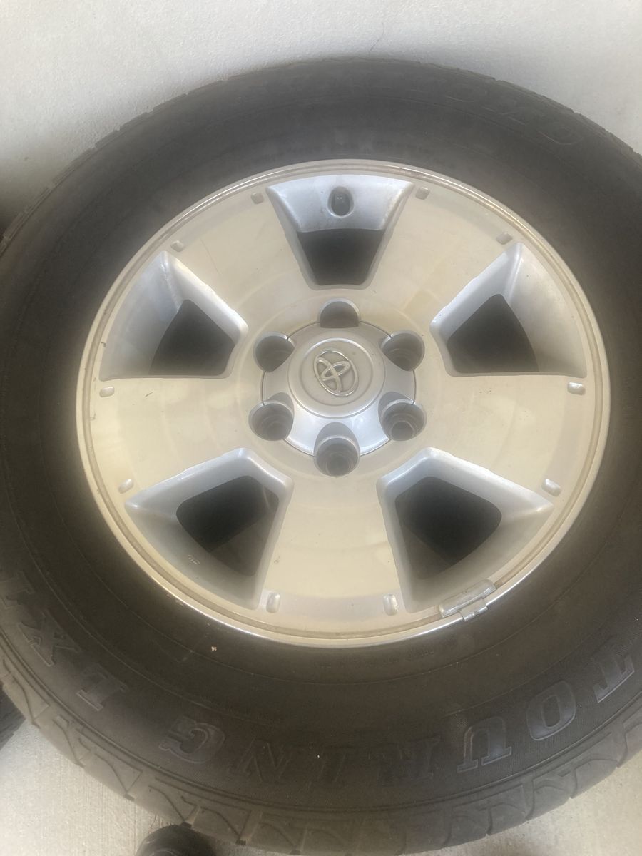4 17 INCH TOYOTA 6 LUG FACTORY RIMS AND TIRES FOR TACOMA AND FIRST GEN TUNDRAS