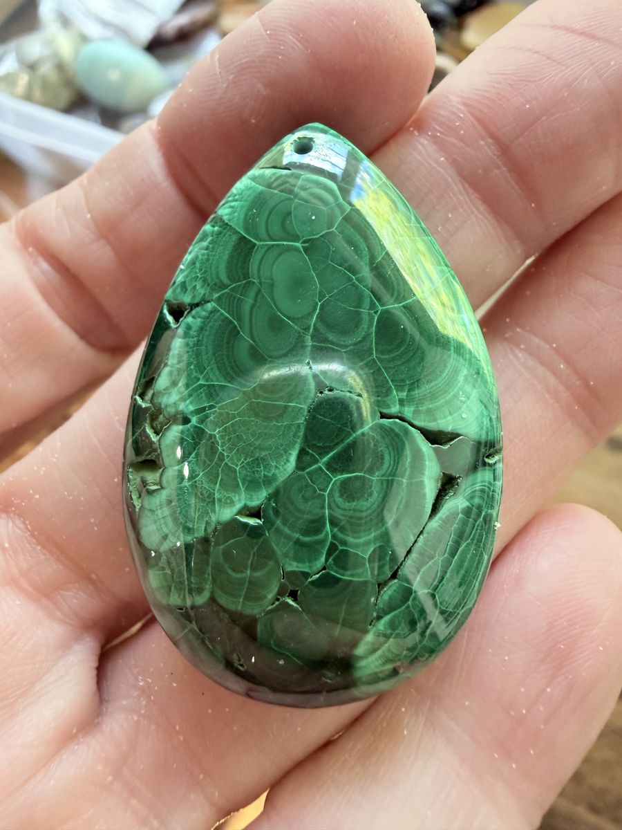Natural Malachite Polished - Collector Or Jewerly