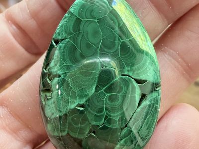 Natural Malachite Polished - Collector Or Jewerly