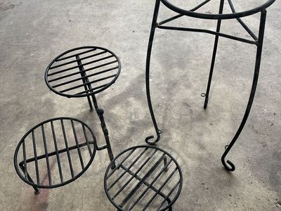 Tiered Adjustable & Stationary Metal Plant Stands