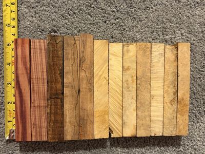 12 Piece Woodturning Pen Blank Lot