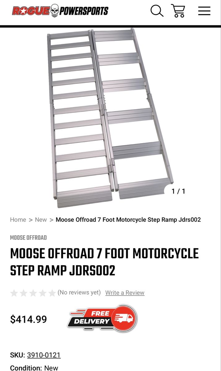Moose Racing Offroad 7ft Motorcycle Step Ramp