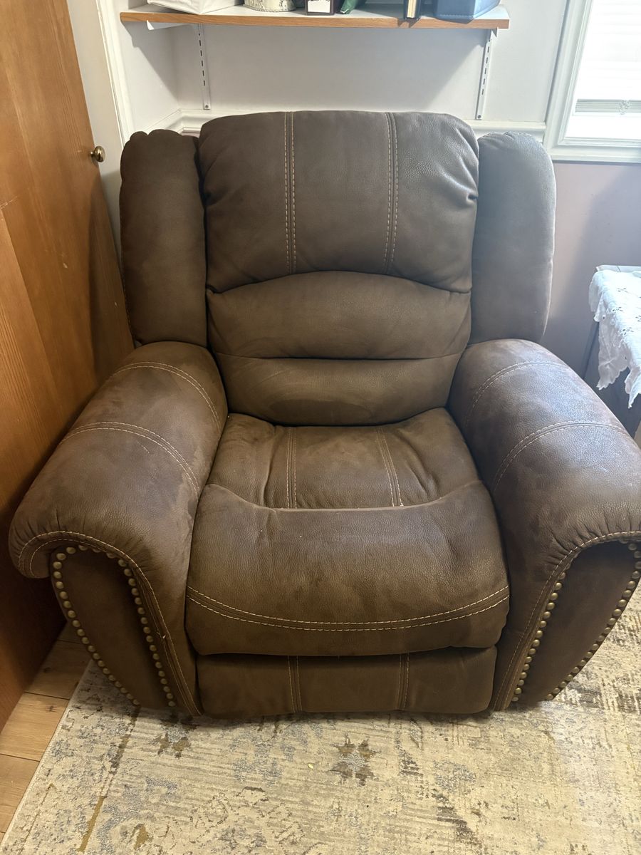 Brown Leather Electric Recliner