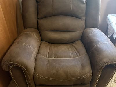 Brown Leather Electric Recliner