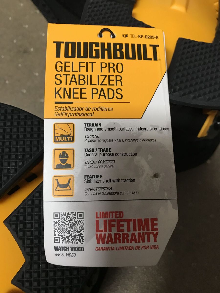 Tough built gel fit pro stabilizer kneepads new with tags