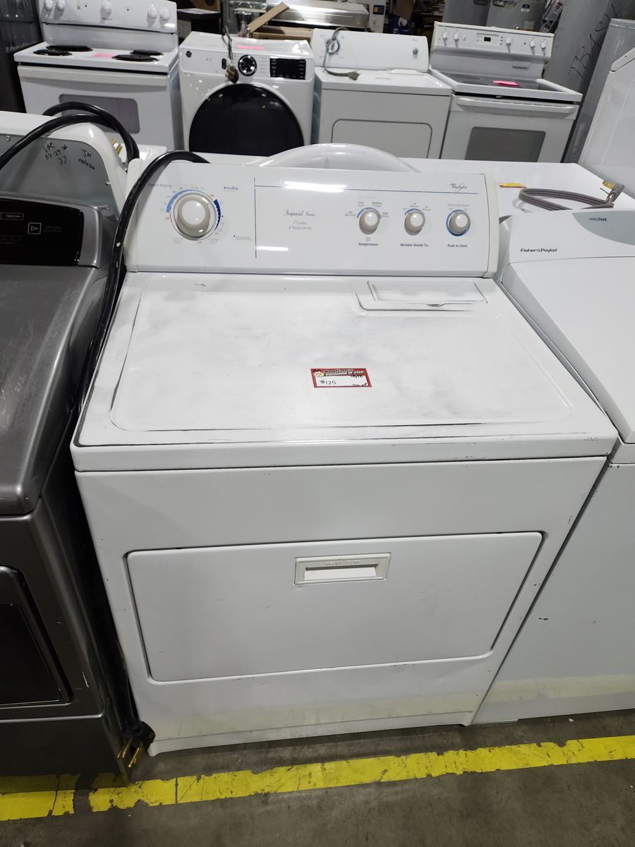 Whirlpool Imperial Series White Electric Dryer