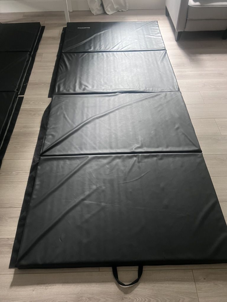 BalanceFrom 10x4ft 4-Panel Folding Gymnastics Mat - 2-inch Thick, Vinyl Surface, Carrying Handles