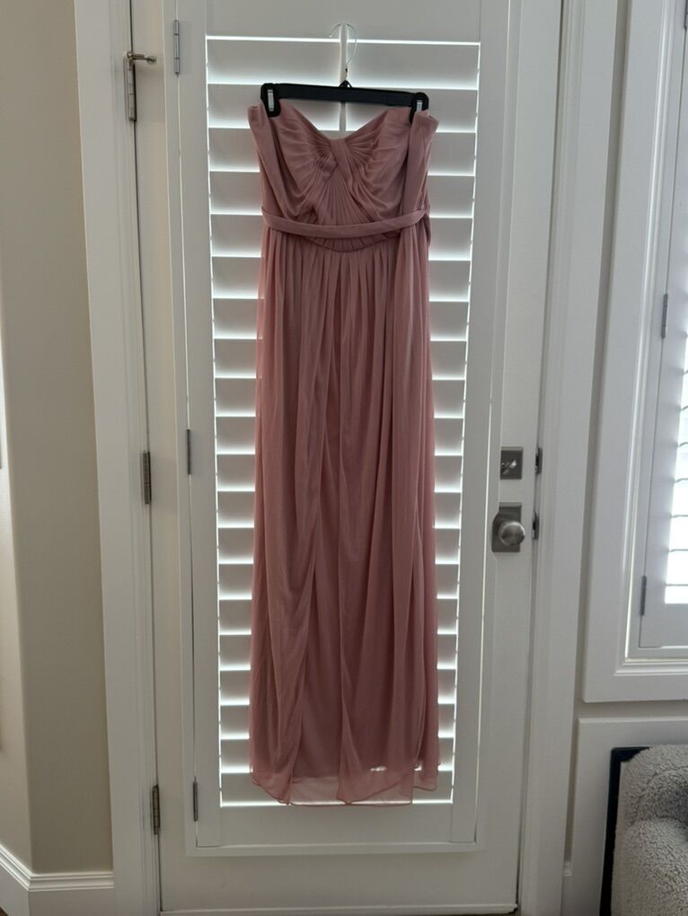Dusty Rose Convertible Long Chiffon Dress