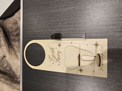 Wooden Tooth Fairy Door Hanger with Small Container