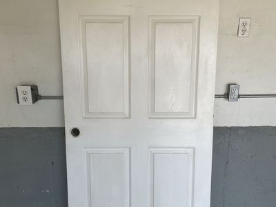 White Six-Panel Interior Door - 36 inches wide (Left handed)