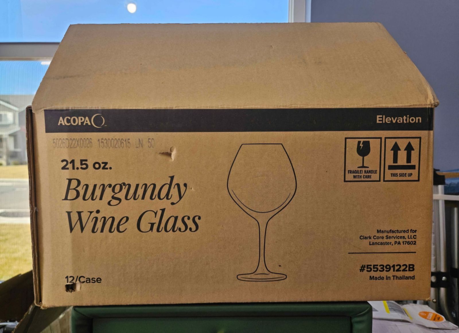 Case of wine glasses