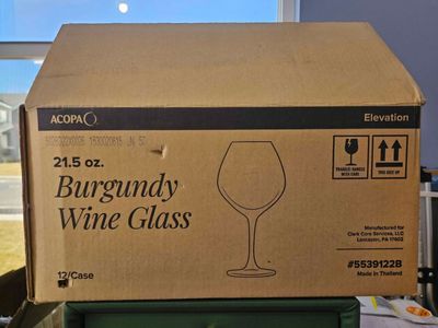 Case of wine glasses