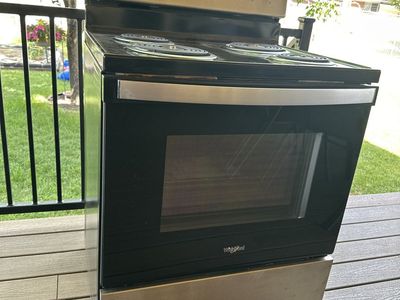Whirlpool electric range and oven.