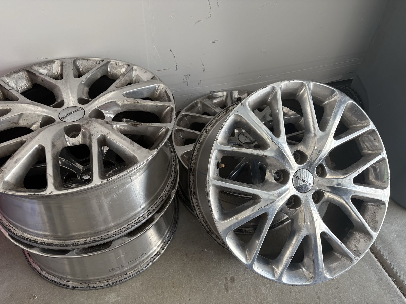 Dodge OEM 18" Chrome 5-Spoke Wheels - Set of 4 used - in good condition