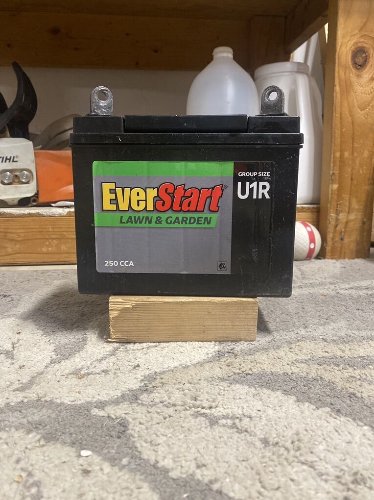 Riding lawnmower battery