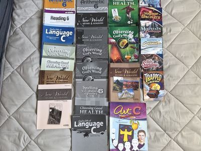 Abeka 6th Grade Homeschool Curriculum Lot - Arithmetic, Reading, Language, Health, History, Science, Art
