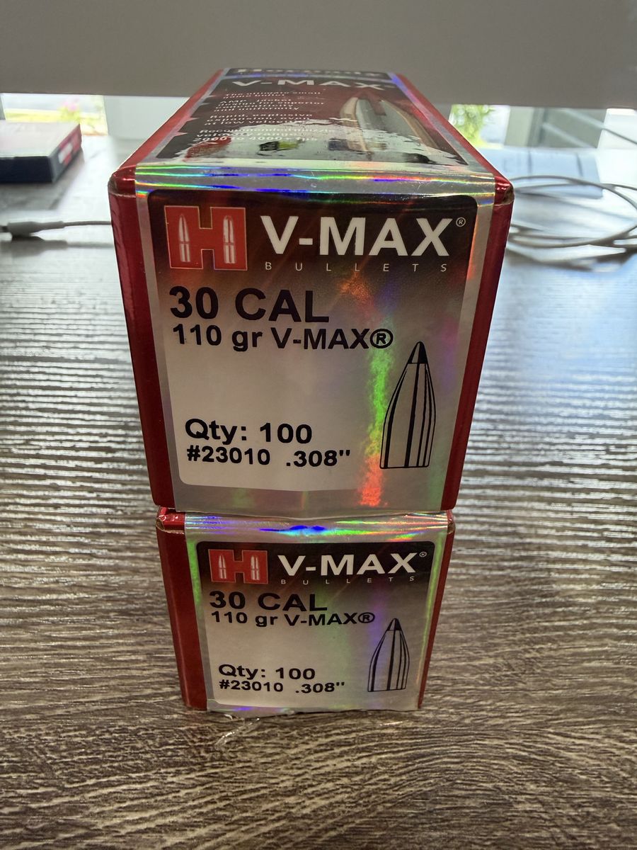 Hornady 30 cal 110 Grain V-MAX qty 166