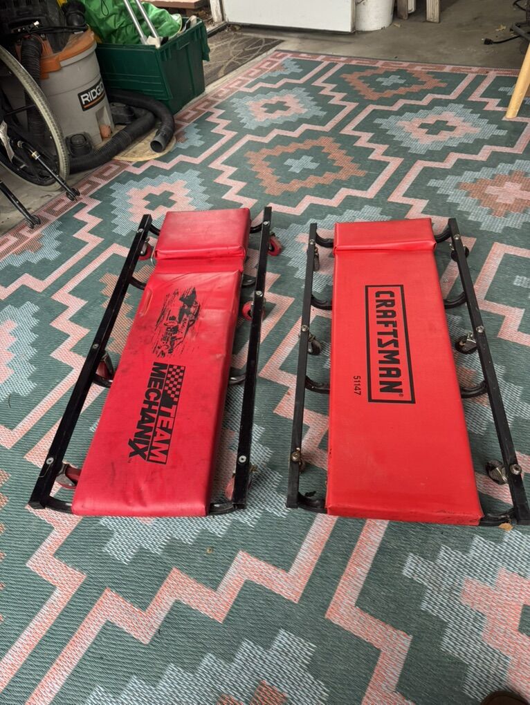 2x Rolling Mechanic Creepers Craftsman Mechanix