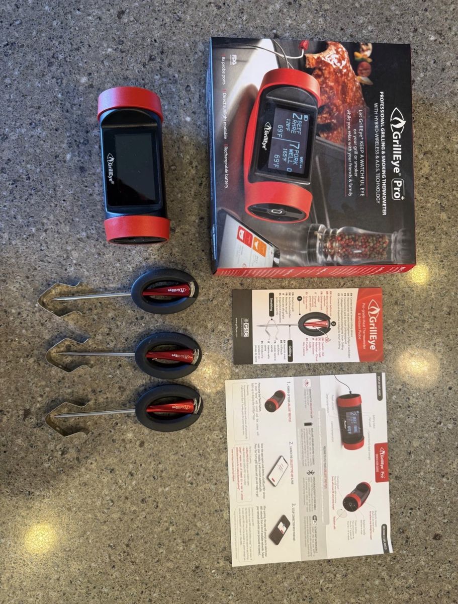 GrillEye Pro Plus BBQ & Smoker Thermometer w/ 3 Probes