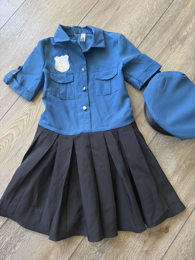 Police Cop Girl Costume Size 8-10