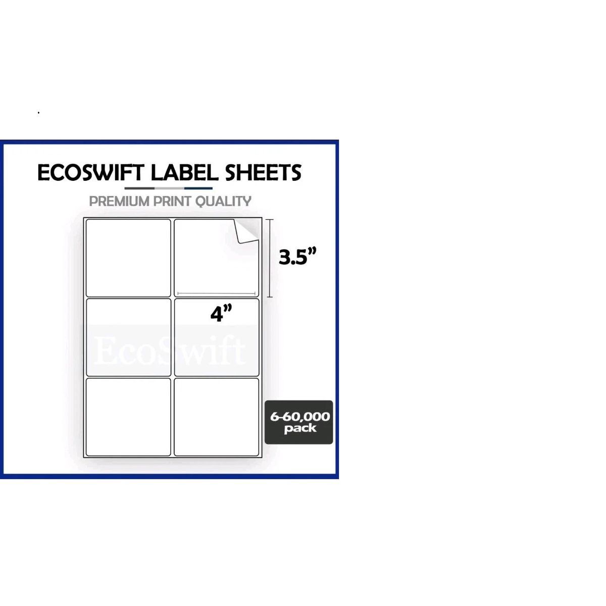 [2400 Labels] 3x4 EcoSwift Laser Ink Address Shipping Packaging Adhesive Labels