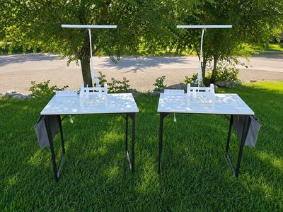 Complete Student Desk / Homeschool Workstation – Lamp, Laptop Stand & More!