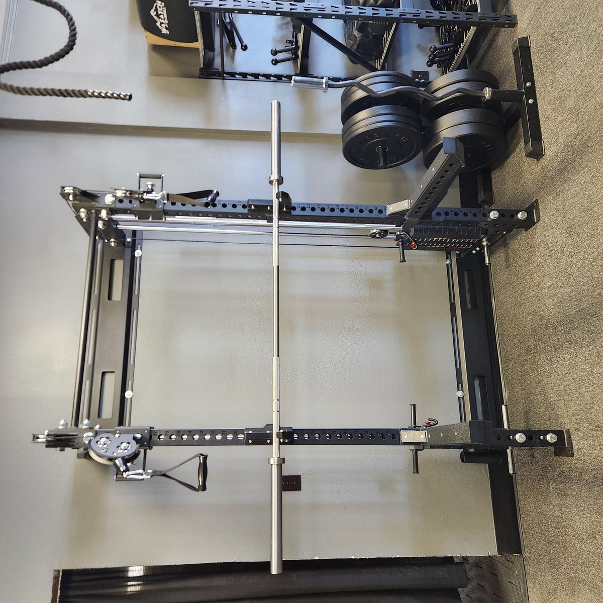 Wall Mount Rack + Functional Trainer + Bar/Plates