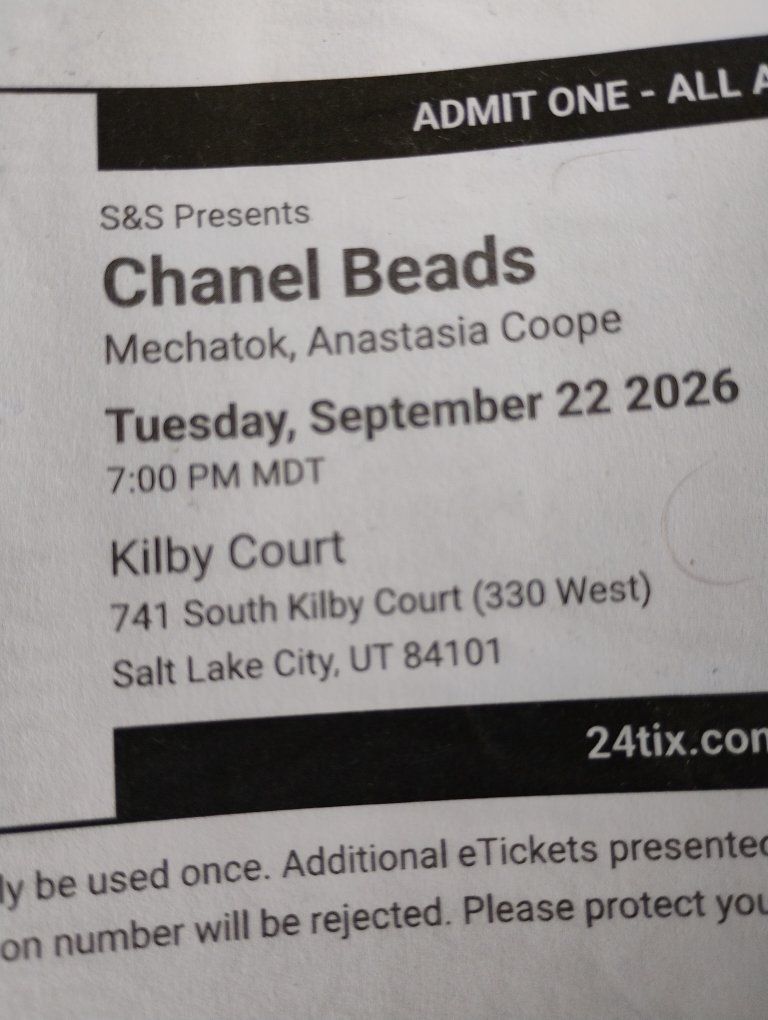 Chanel Beads Sept 22 Kilby Court Sold Out
