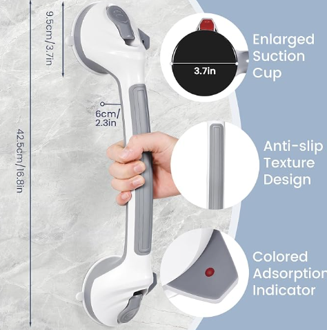 Grab Bar for Shower, 16.5 Inch Shower Handle, Bathroom Grab Bar for Elderly, Seniors, Handicap