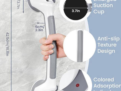 Grab Bar for Shower, 16.5 Inch Shower Handle, Bathroom Grab Bar for Elderly, Seniors, Handicap