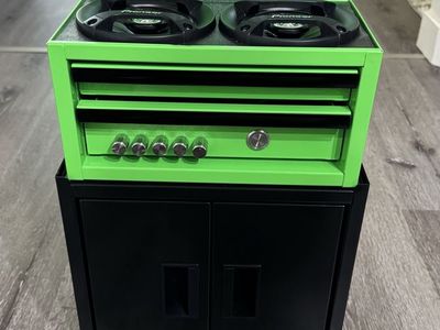 Custom US General Tool Box Stereo with Pyle Subwoofer and SHCA Speakers - Unique Audio Setup