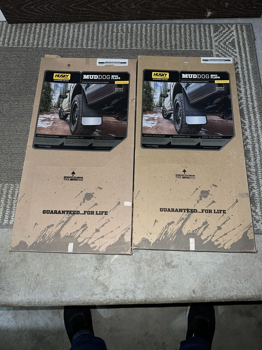 4 Husky Liners Muddog Rear Mud Flaps-12 in. with Weight - 2 Sets (4 total mud flaps)