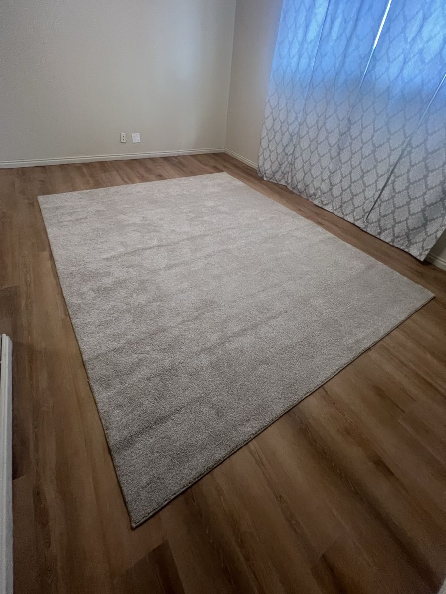Large Light Beige Tan Area Rug - Soft & Plush Home Decor Brand New 8x10, for staging Made in USA delivery available