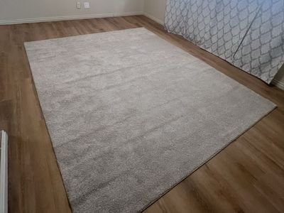 Large Light Beige Tan Area Rug - Soft & Plush Home Decor Brand New 8x10, for staging Made in USA delivery available