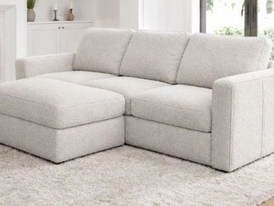 LoveSac Sactional with Storage Chaise in Cloud Boucle— in Original Packaging