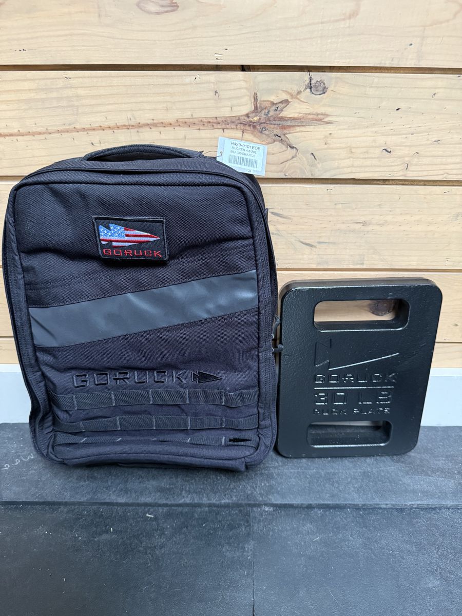 New GoRuck Rucker 4.0 with 30,20,10 pound weights