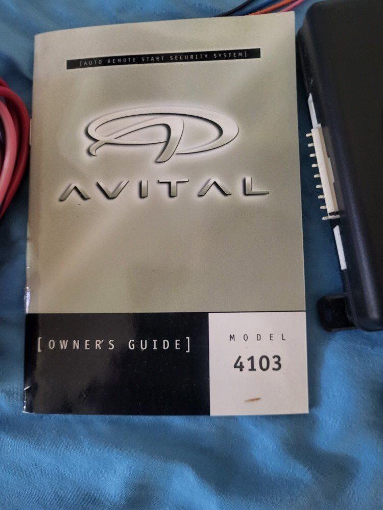 Avital remote start for your car model 4103r