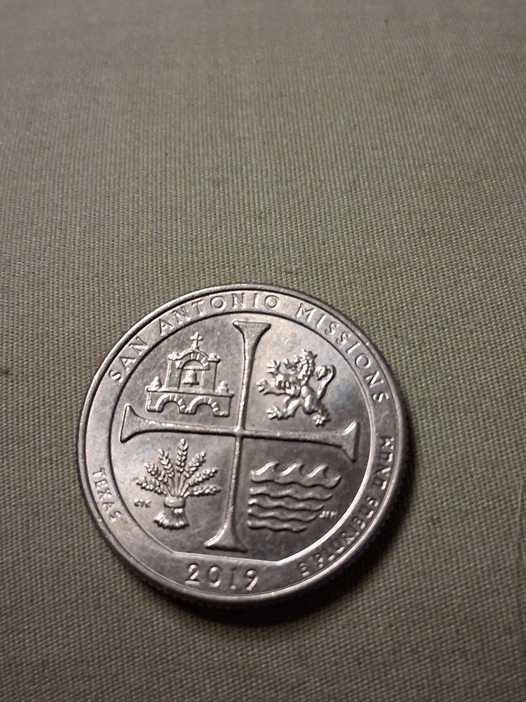 2019 San Antonio Missions Texas Quarter America the Beautiful Quarters Program Coin