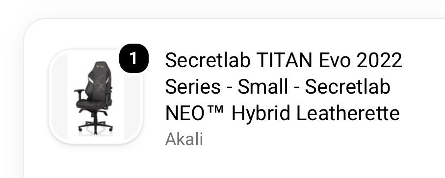 Secret Lab TITAN EVO 2022 gaming chair BRAND new, Akali
