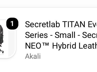 Secret Lab TITAN EVO 2022 gaming chair BRAND new, Akali