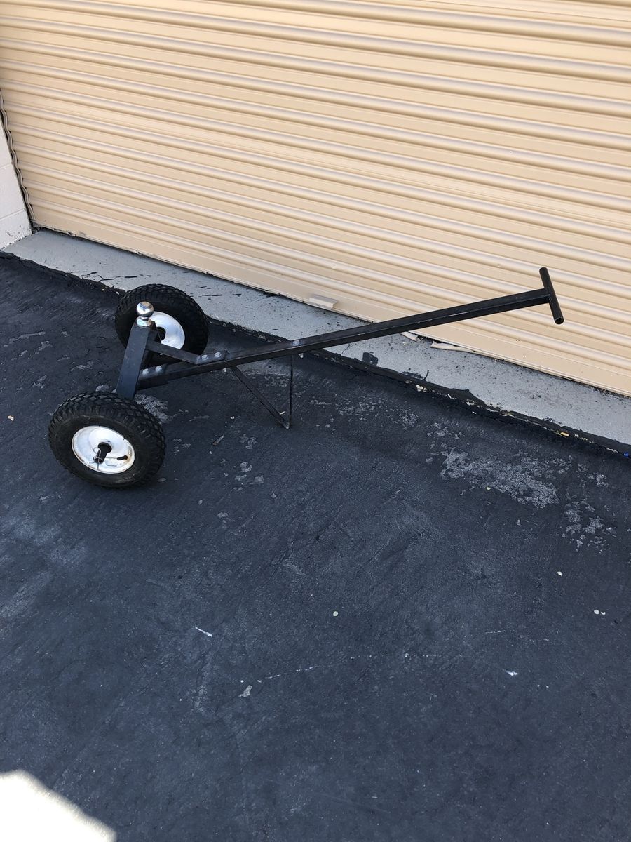 Heavy-Duty Manual Trailer Dolly with Hitch Ball and Pneumatic Tires