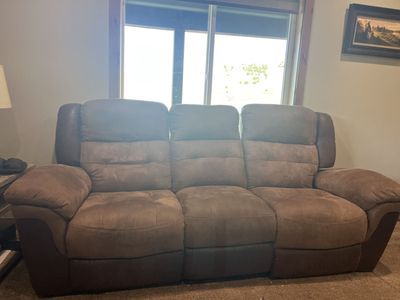 2022 Reclining Couch / Sofa - One Recliner Works - Very Comfortable