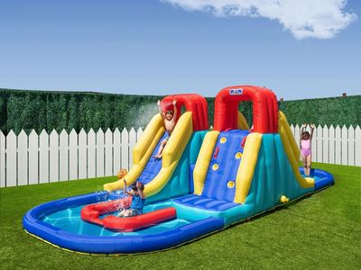 Sportspower Racetrack INF-2557 Inflatable Water Slide & Blower 1748722 #97458