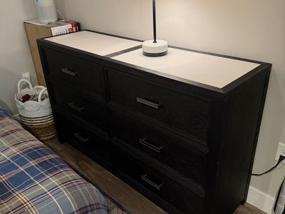 Dresser finished wood with Marble top