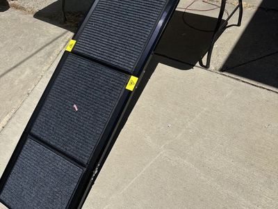 New Dog Ramp for Cars SUV Truck-19.5x71in Heavy Duty Foldable Wide Outdoor Pet Stairs Portable