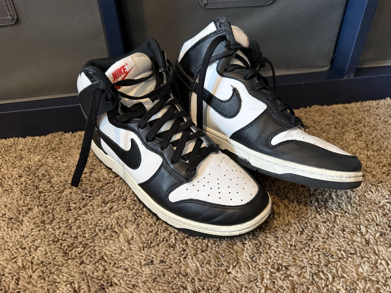 Nike Dunk High Black and White Sneakers - Women's Size 8.5, Men’s 7