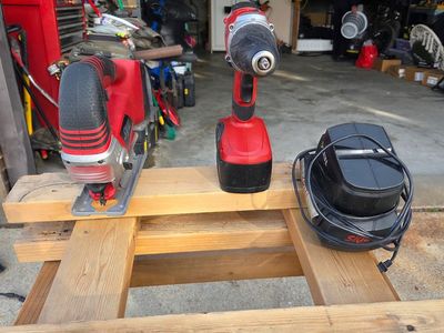 Skil Cordless Jigsaw, Impact Driver, Charger, and grinder